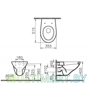 Унитаз Vitra Arkitekt 6107B003-0075 картинка 2